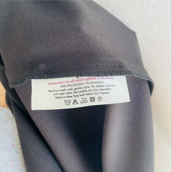 MM Lafleur Alexandra Dress V Neck A Line Black 3/4 Sleeve Stretch Knee Length 8 - Picture 8 of 10